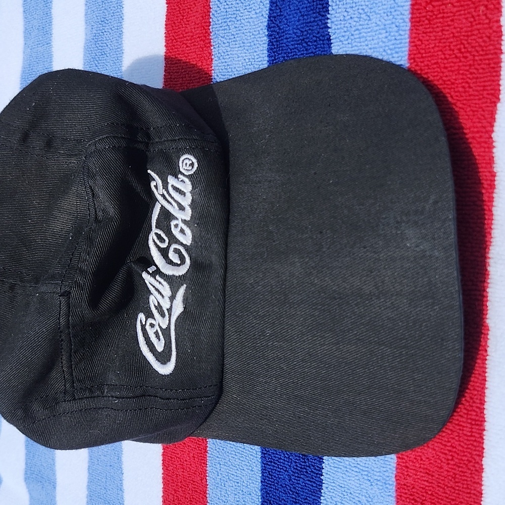 Vintage Coca-Cola Embroidered Drawstring Baseball Hat Cap Adjustable